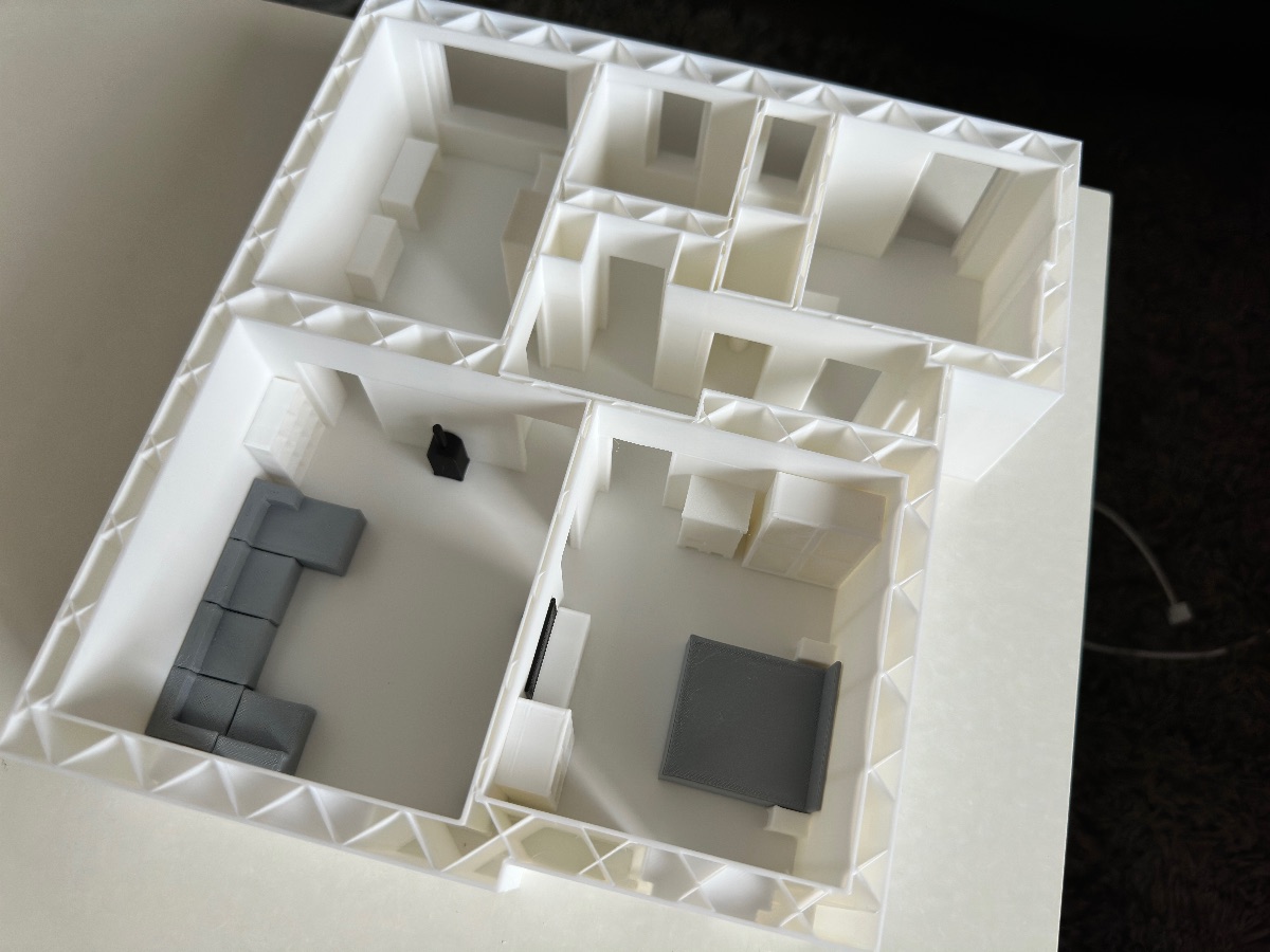 3D tištěný model vznikající po vrstvách